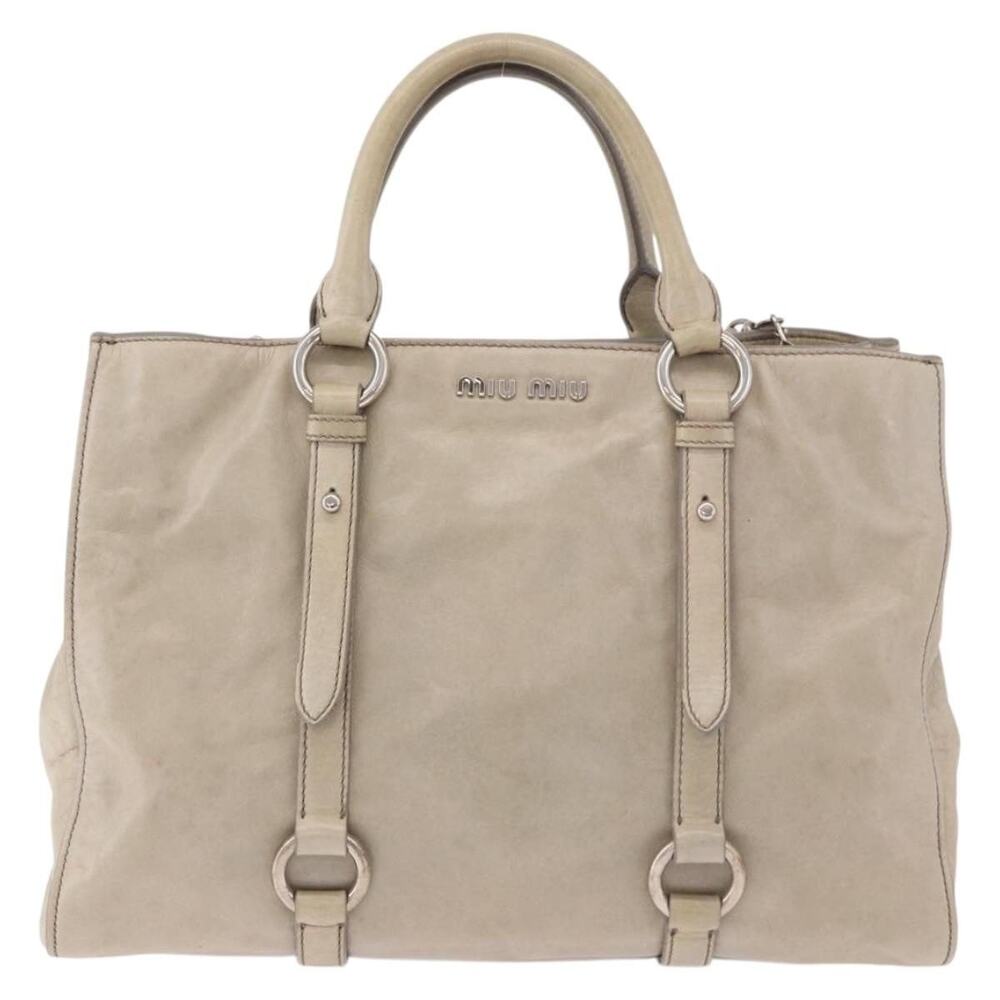 Miu Miu Matelasse Handbag Gray